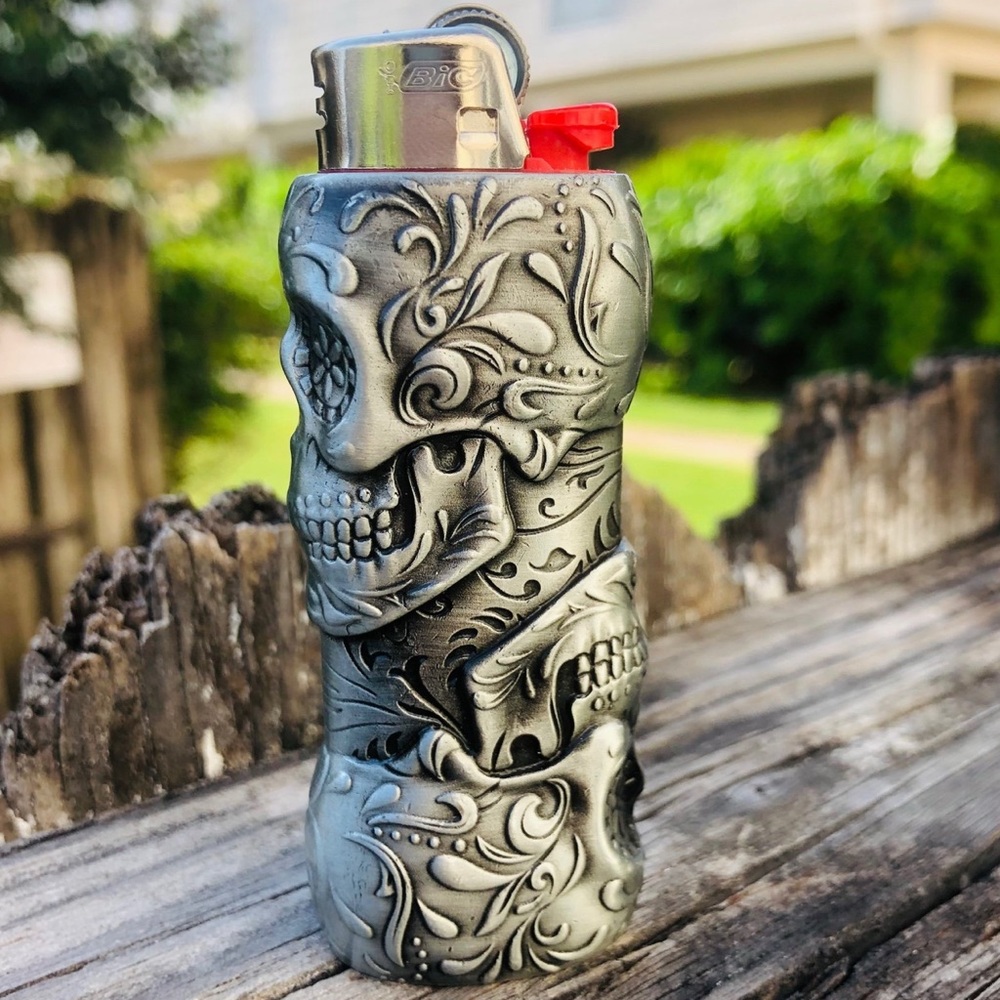 Metal lighter case fits BIC lighter standard size j6,lighter holder sleeve pouch